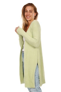 Damas Nuevo Grueso Acurrucarse Suave Cálido Largo Ranura Cárdigan Prendas para el torso W0019 - Imagen 1 de 4