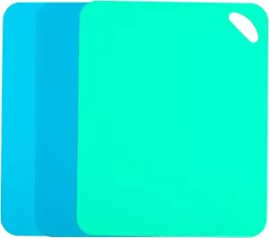 Plastic Flexible Cutting Mats for Kitchen, 3Pcs Color Coded Chopping Board Set, - Picture 1 of 7