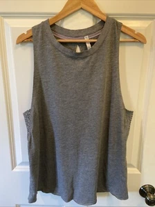 Free People FP Movement Women’s Sz L Yoga Athleisure Comfort Top Open Back Gray - Picture 1 of 10