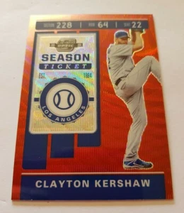 2020 Panini Contenders - Clayton Kershaw - L.A. Dodgers - Ruby Wave - 029/199 - Bild 1 von 3