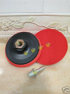 2 of 5 inch 125mm M14 thread arbor polishing pad holder hook loop backer adaptor - Picture 1 of 2