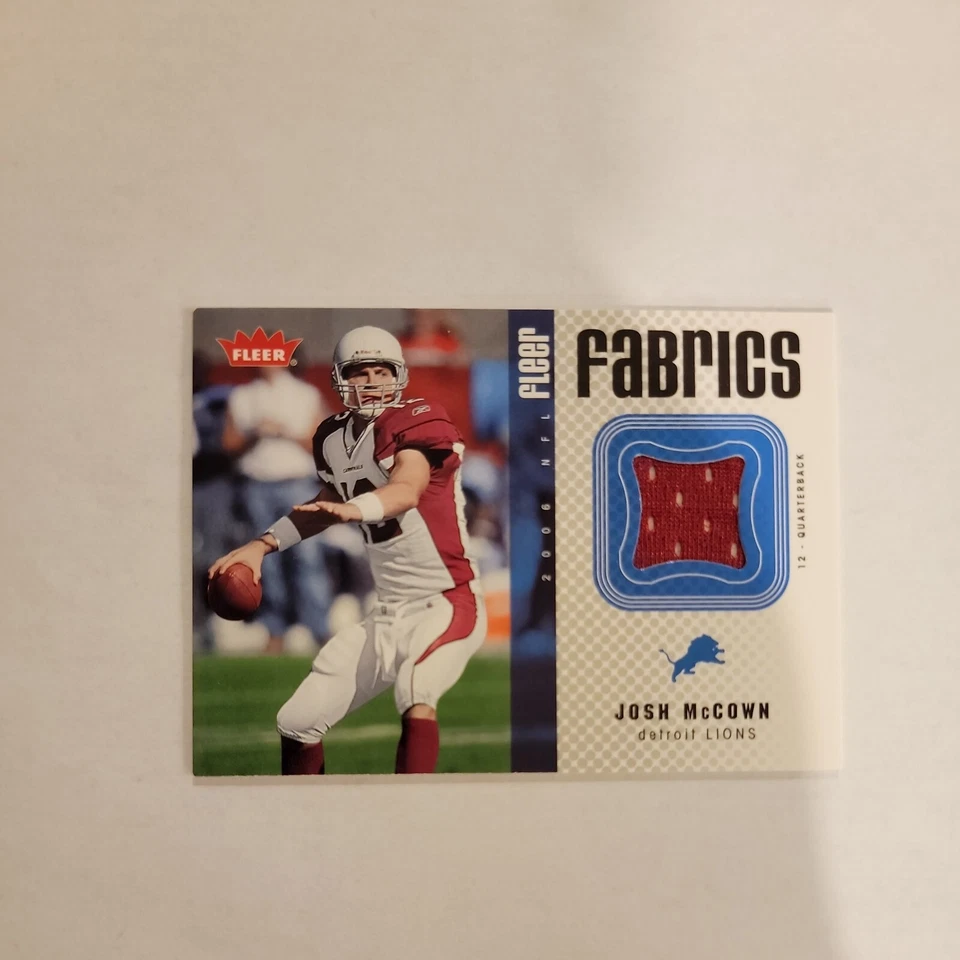 2006 Fleer Fabrics Josh McCown Red Patch #FF-JM Lions, Eagles, Cardinals - Image 1 of 3