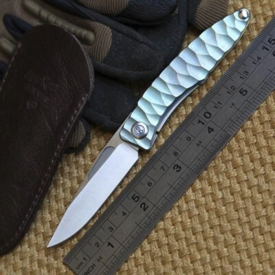 Cuchillo Plegable de Bolsillo Hoja S35vn Alta Calidad TC4 Mango de Titanio Cuchillos Mnandi Foto 1 de 4