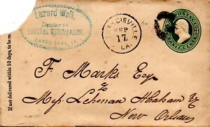 c. 1874 3¢ PSE; ST. FRANCISVILLE, Louisiana – New Orleans, La.