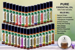 Essential Oils Roller Ball 10 Aromatherapy Pure Essential Oil Fragrance Diffuser - Picture 1 of 35