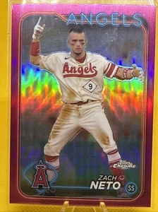 ZACH NETO 2024 Topps Chrome Pink Refractor #123 Los Angeles Angels - Picture 1 of 2