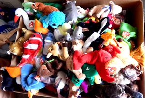 Ty Beanie Baby Lot of 10 Random Selection from Hundreds All with Tags and Clean - Picture 1 of 6