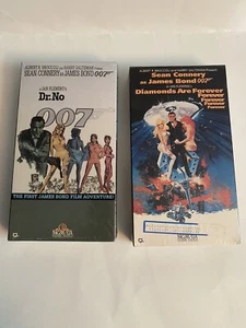 Unopened Two James Bond 007 Movies..Dr.No..Diamonds Are Forever..VHS Tapes. - Imagen 1 de 8