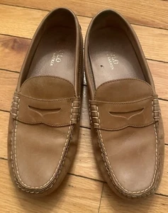 POLO RALPH LAUREN  Lug Sole Leather Penny Style Loafer Tan Men's 10.5 - Picture 1 of 11