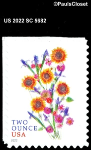 US 2022 SC 5682 SONNENBLUMENSTRAUSS 2oz NEUWERTIG NIE KLAPPBAR SELBST ANWERBUNG SEHR FEIN - Bild 1 von 2