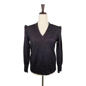 NWT Chelsea28 Women's Black Pink Shimmer Pleat Shoulder Top Size Small A36 - Picture 1 of 5
