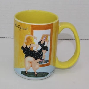 Taza de café The Optimist Jill Neal dama mirando en espejo mujeres salvajes - Imagen 1 de 12