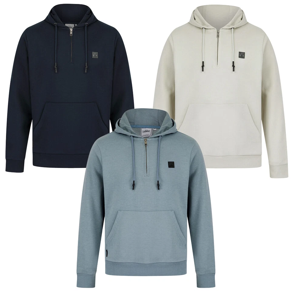 Tokyo Laundry Para hombres Sudadera con Capucha Cuarto Cremallera Cuello Sudadera con Capucha Top Suéter Pullover Foto 1 de 1