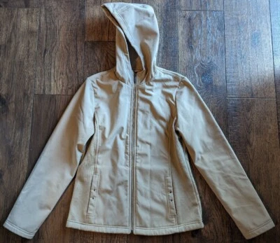 Weatherproof Women's Beige Softshell Hooded Jacket Fleece Lined Size Small - Image 1 of 4