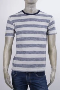 FRED MELLO T-SHIRT RUNDBAND BLAU UND GRAU MELIERT BLAUER UNIFARBENER KRAGEN  - Bild 1 von 6