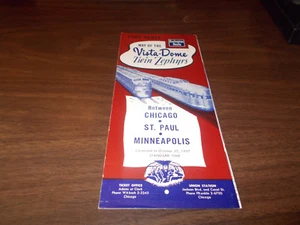 1957 Burlington Route Vista Domes Time Table / October 27, 1957 - Picture 1 of 1