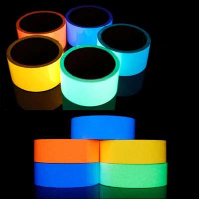Glow In The Dark Sticky Tape Self Adhesive Super Bright Luminous Film A4 Sticker - Image 1 of 4