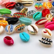 Shell Shape Beads Colorful Pattern Crafts Handmade Jewelry Making Accessories