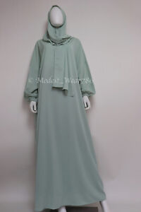 Prayer Abaya with built in Hijab Muslim Dress 9 Colors