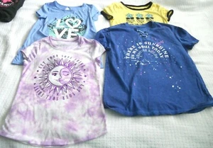 JUSTICE GIRLS GRAPHIC T SHIRTS~ LOT of 4 ~ SIZE 7 - Picture 1 of 5