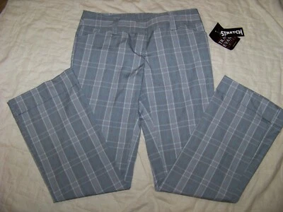 Pantalones elásticos Tracy Evans Limited para mujer - Jrs. 9 - Cuadros Gris/Azul - Nuevo con Etiqueta Foto 1 de 4