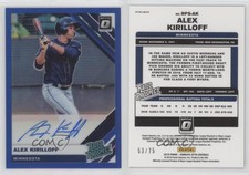 2019 Donruss Optic Rated Prospects Signatures Blue Prizm /75 Alex Kirilloff Auto