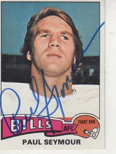 PAUL SEYMOUR SIGNED 1975 TOPPS #185 - BUFFALO BILLS - Picture 1 of 1