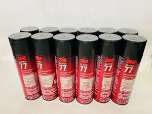 New 3M Super 77 Multi Purpose Spray Adhesive Jumbo Size 16.7 Oz Pack Of 12
