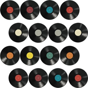 16 Pcs Vinyl Record Stickers Vintage Decore Records Plastic for Decorations - Picture 1 of 12