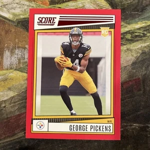 2022 SCORE RED ZONE ROOKIE. GEORGE PICKENS STEELERS - Picture 1 of 2