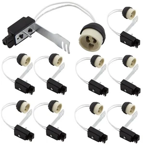 10 x GU10 casquillo máx. 203V 50 vatios GU 10 portalámparas con cable - Imagen 1 de 4