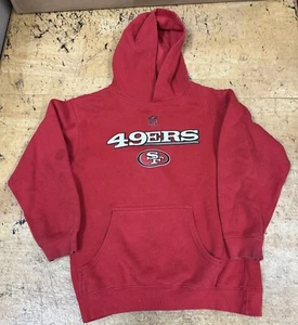 SAN FRANCISCO SF 49ers NFL HOODIE SWEATSHIRT Youth Medium 10-12 red Apparel - Picture 1 of 14