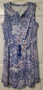 NWOT Sz L T by Talbots Tank Dress, Stretch, Machine Wash, Drawstring Waist - Picture 1 of 6