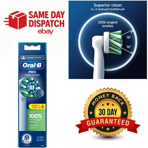 Oral-B Real Pro Cross Action White Toothbrush Heads "Without Outer Packaging" - Picture 1 of 5