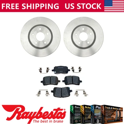 Rotores de freno delanteros + pastillas de freno de cerámica y accesorios para Chevrolet Malibu 2005 Foto 1 de 4