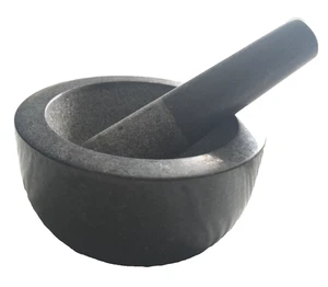 PESTLE & MORTAR in Grey Granite Weight 3.4kgs Height 3.25"Dia 6" by H & S UK - Picture 1 of 5