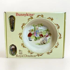 Royal Doulton Bunnykins Nursery Set Vintage 1988 Baby Plate/Bowl & Spoon - Picture 1 of 8