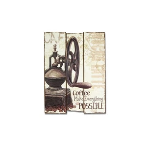Melrose 21" Ivory Brown "Coffee Makes Everything Possible" Wall Plaque - Picture 1 of 1