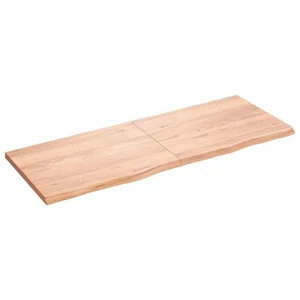 Wandregal Holzregal Wandboard Regalbrett Regal Baumkante Massivholz Eiche vidaXL - Bild 1 von 24