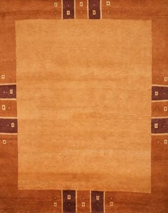 Warm Tones Modern Design in This Handcrafted Room Size Rug Square Carpet 8x8 - Picture 1 of 9