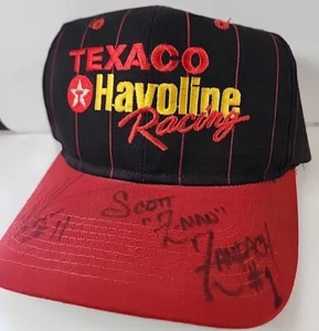 HARLEY DAVIDSON #1  SCOTT (Z-MAN) ZAMPACH AUTOGRAPHED VINTAGE TEXACO CAP      D4 - Picture 1 of 5