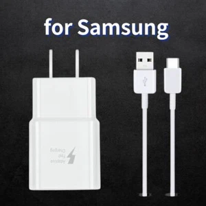 Wall Charger Plug Type-C Charging & 3FT USB Cable For Samsung Galaxy S22 S23 S24 - Picture 1 of 20