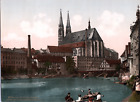 Deutschland, Grlitz. Neisse, alte Brcke, Peters- und Paulskirche. vintage prin