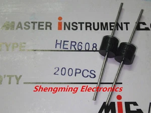 100 piezas HER608 6A 1000V diodo rectificador de alta eficiencia - Imagen 1 de 1