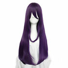 For Cosplay Doki Doki Literature Club Yuri Wig Women Purple Long Synthetic Hair