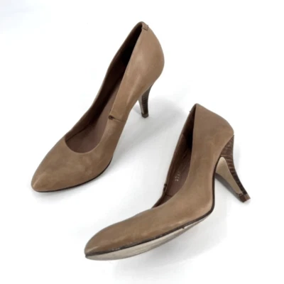Zapatos de salón Anthropologie Bruno Premi para mujer punta tacón beige tostado talla 37 talla 6 Foto 1 de 4
