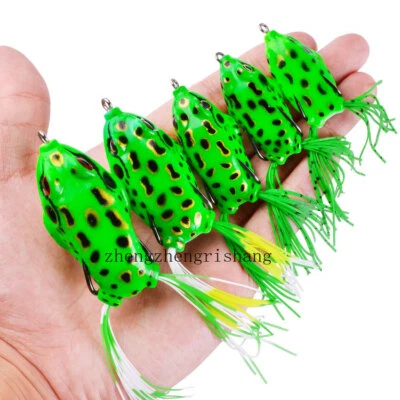 7/14Pcs 4.2cm/5g-6.7cm15g Frog Topwater Soft Fishing Lures Bait Bass Crankbaits - Image 1 of 4
