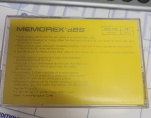 MEMOREX DBS 60 Normal Position 3 Cassettes 90m Korea Made Collectibles SEALED - Picture 1 of 2