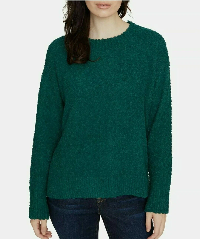 Sanctuary Womens Green Long Sleeve JEWEL Neck Sweater Juniors Size XL