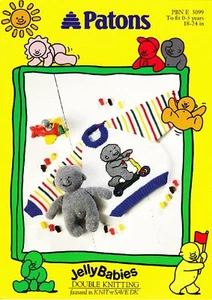 "Patrón de tejido 5099 Jelly Babies (Baby Big Heart Suéter y juguete) en DK 18/24" - Imagen 1 de 3
